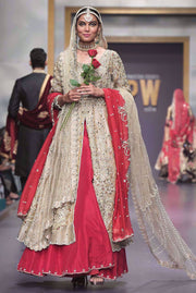 Pakistani Long Shirt Bridal Lehnga for Wedding Overall Look