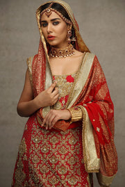 Pakistani Red Bridal Lehnga for Wedding