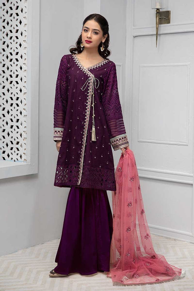 Beautiful Pakistani gharara suit with angrakha style shirt # P2222