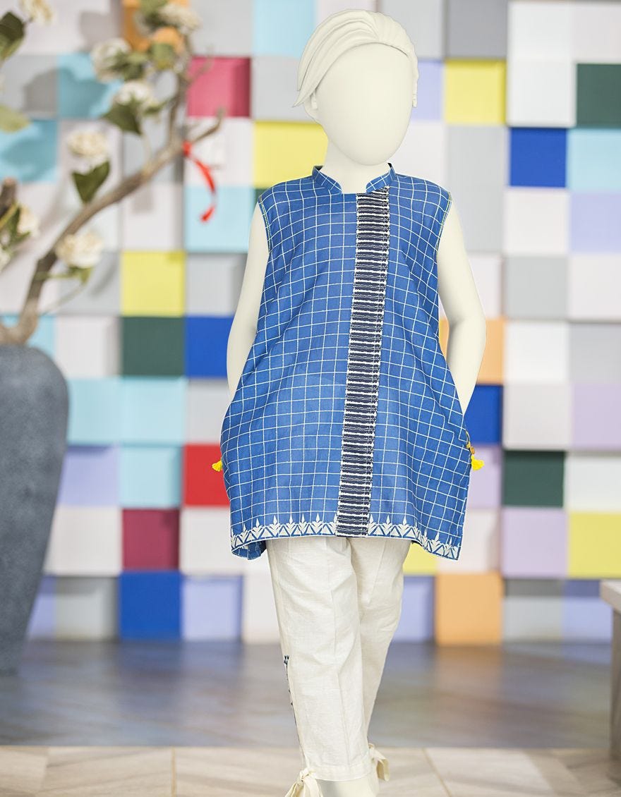 Pakistani kurta style with trouser for little girls