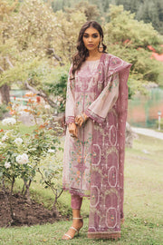 Beautiful Pakistani masuri embroidered dress in tea rose color 