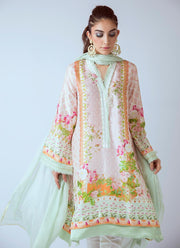 Beautiful Pakistani printed dress in lavish pink color # P2275