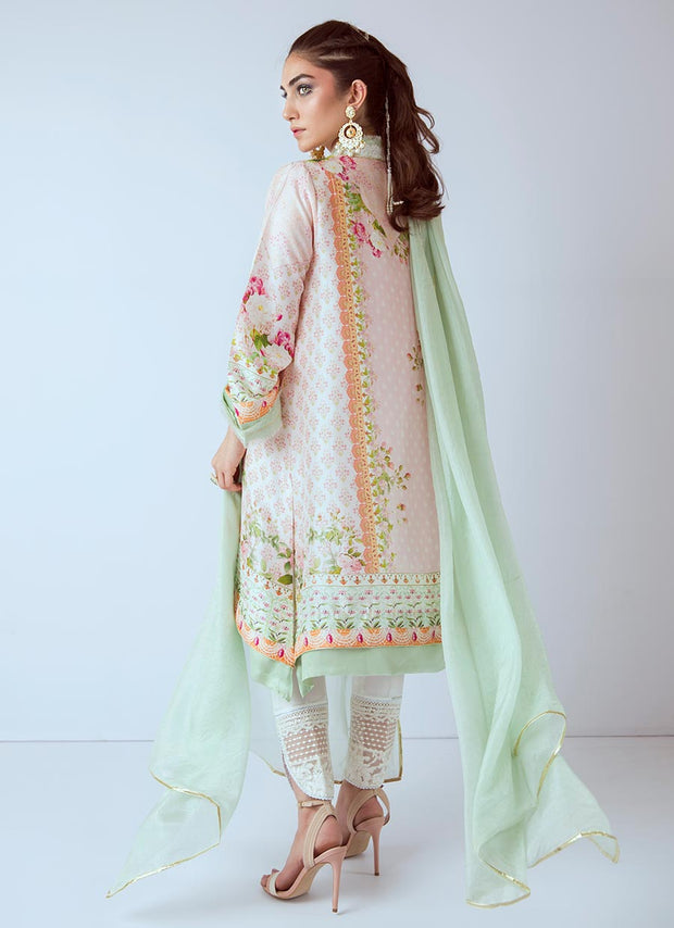 Beautiful Pakistani printed dress in lavish pink color # P2275