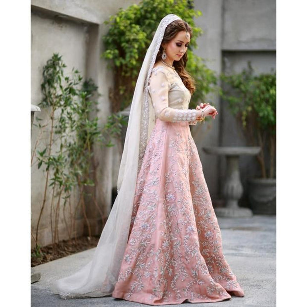 pastel walima dress Pastel Pink Bridal Gown