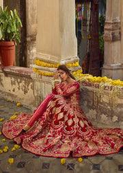 Latest Pakistani bridal dress online 2020  in fuchsia pink color # B3465