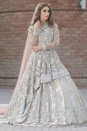 Latest beautiful Pakistani bridal outfit 2020 in rose gold color # B3460