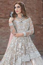Latest beautiful Pakistani bridal outfit 2020 in rose gold color # B3460
