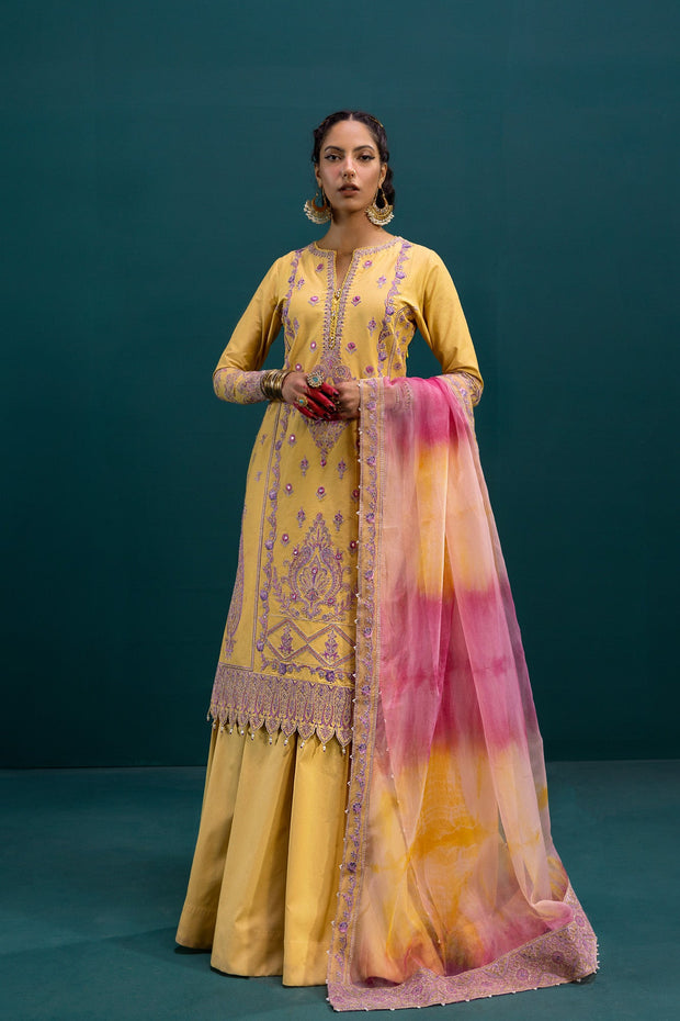 ale Yellow Lawn Salwar Kameez Pakistani Eid Dresses