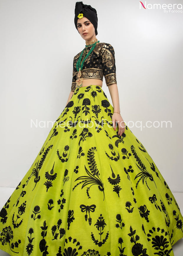 Parrot Green Lehenga