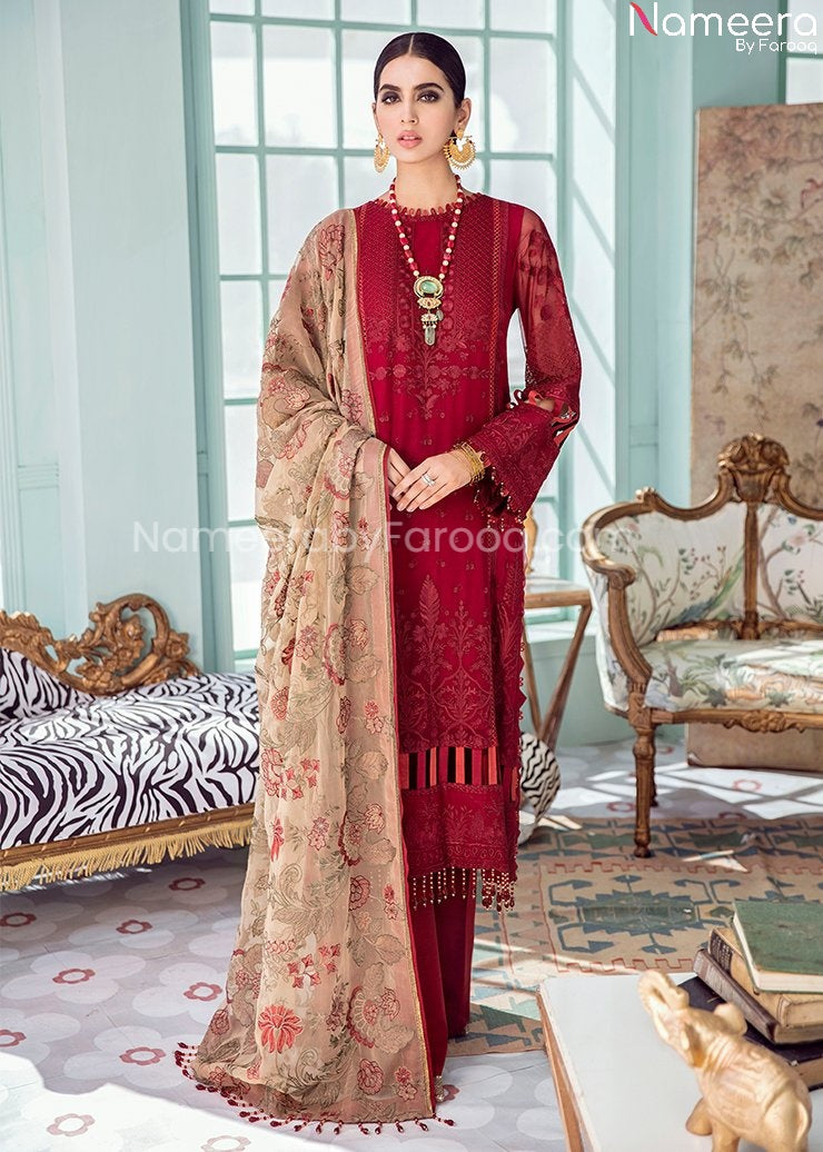 Chiffon Pakistani Dress Design 