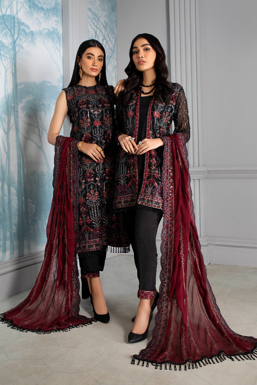 Party Wear Black Dress Pakistani by Designer Online