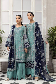 Party Wear Fancy Salwar Kameez in Blue Color
