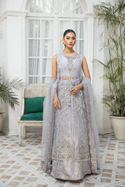 Party Wear Grey Pakistani Dress with Lehenga 2022