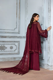 Party Wear Pakistani Frock Dress in Plum Shade 2022