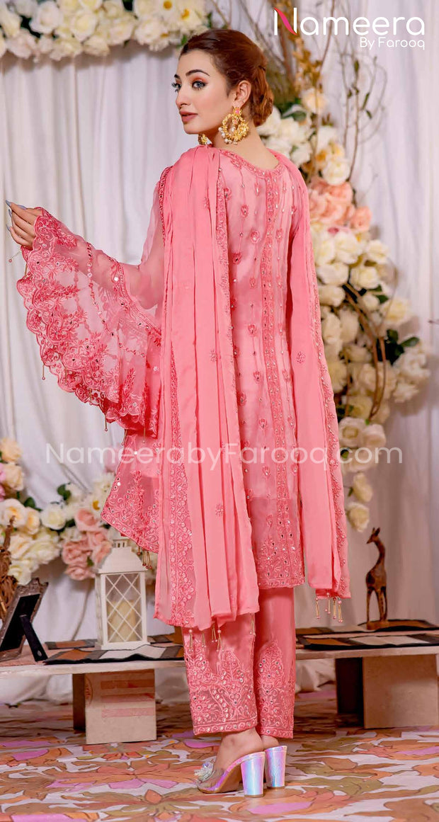 Party Wear Pakistani Pink Dress by Designer Latest