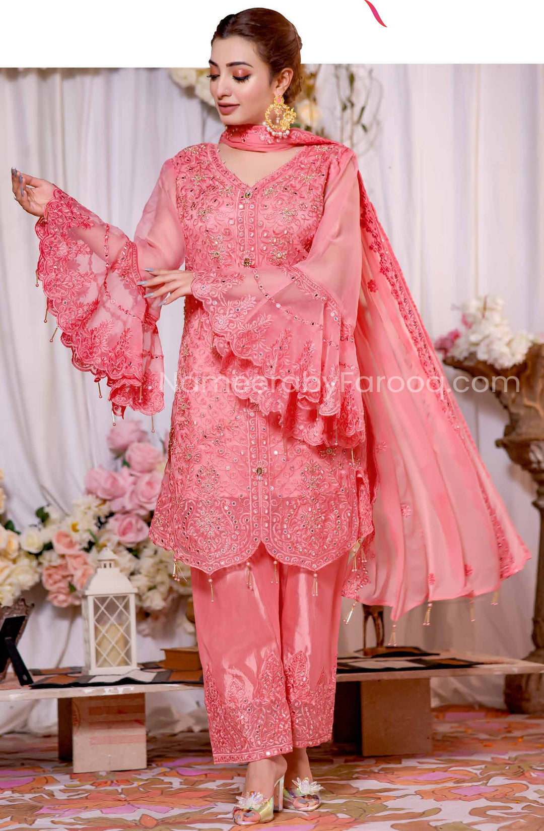 Party Wear Pakistani Pink Dress by Designer Online