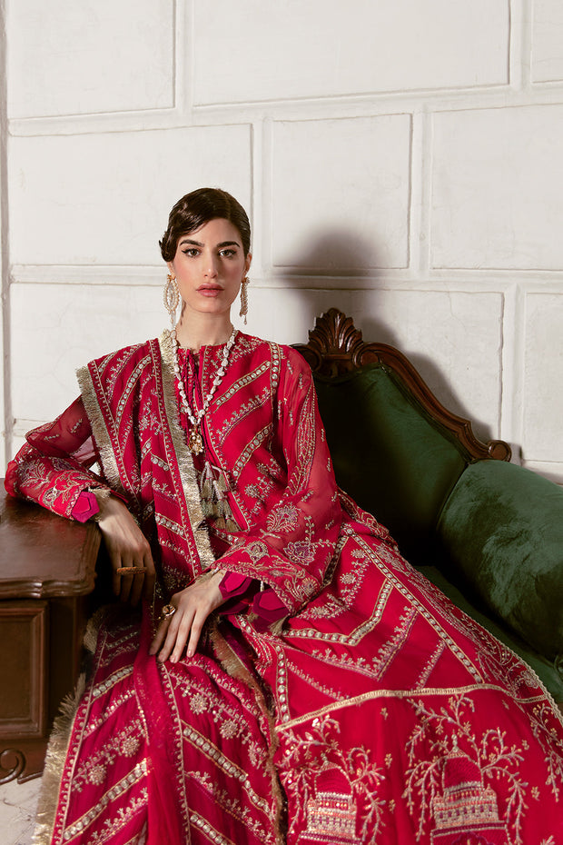 Party Wear Red Salwar Kameez with Embroidery Designer