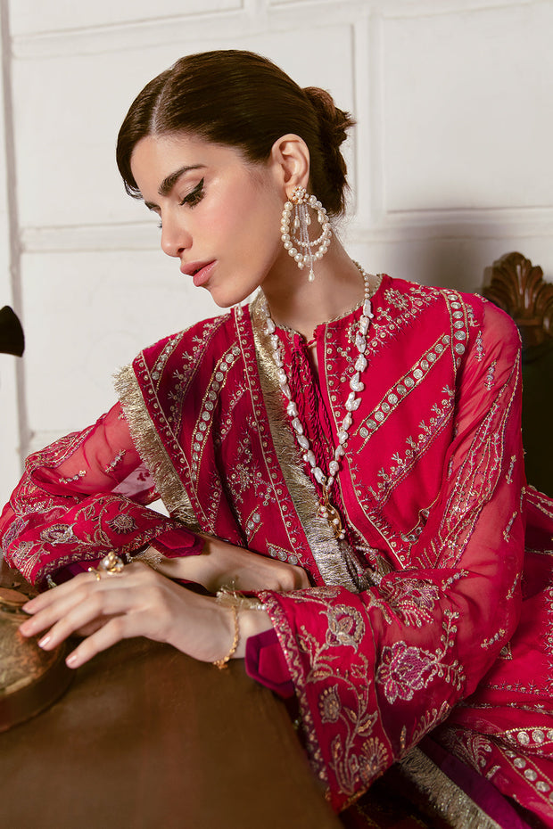 Party Wear Red Salwar Kameez with Embroidery Online