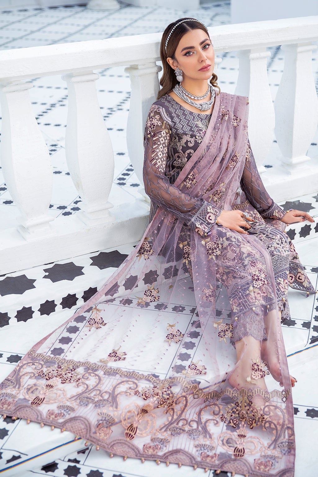 Party Wear Salwar Kameez Online in Grey Shade 2022