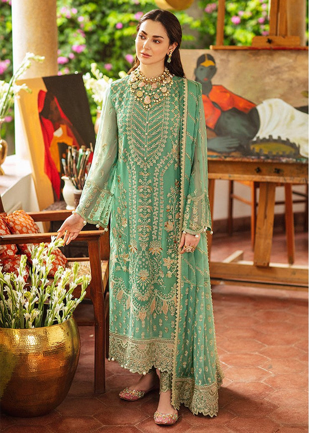 Party Wear Salwar Kameez in Sea Green Shade Online 2021 SMALL