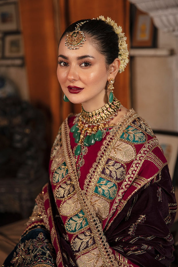 Party Wear Salwar Kameez with a Velvet Shawl Designer