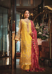 Party Wear Yellow Pakistani Dress by Designer