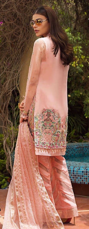 Party dress for girls beautifully embroidered in blush pink color # P2213