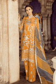 Party dress Pakistani in mustard color
