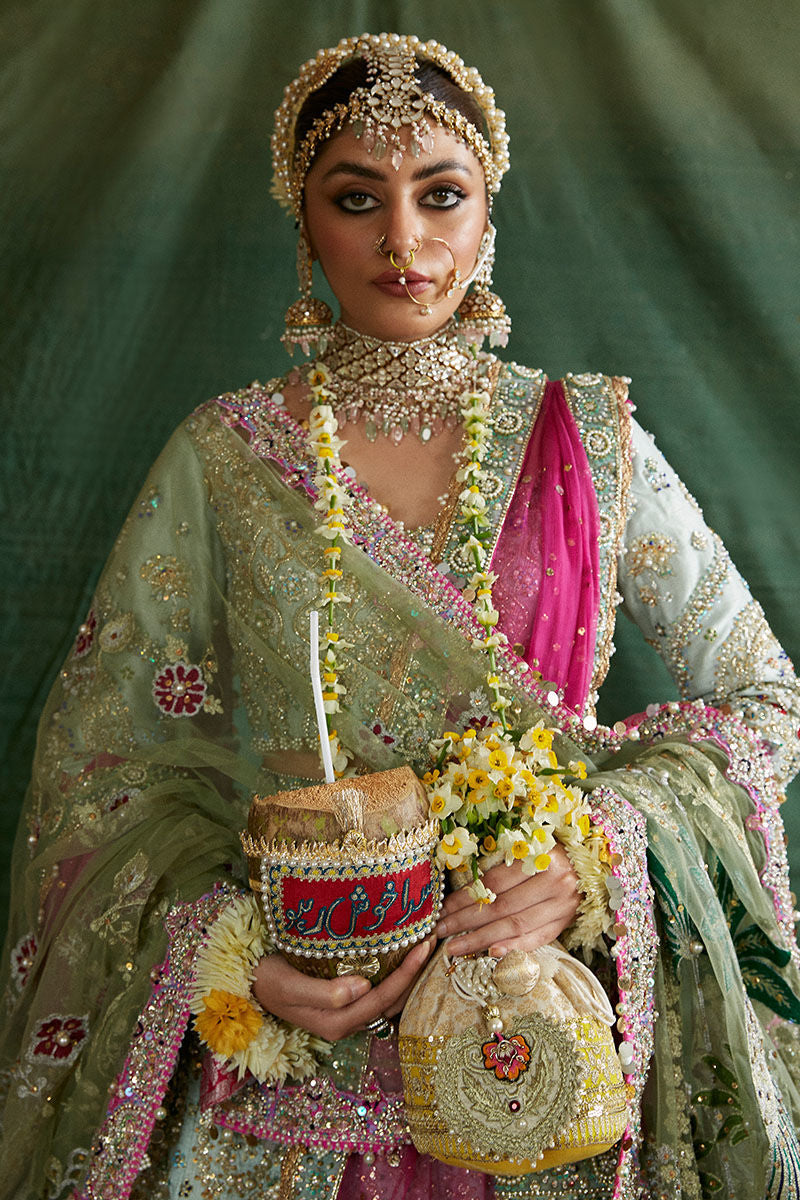 Pastel Green Lehenga Choli for Pakistani 