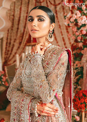 Peach Bridal Dress Pakistani