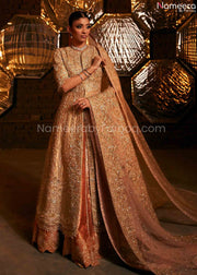 Peach Bridal Lehenga Pakistani