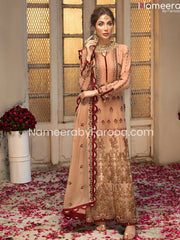 Peach bridal dress pakistani