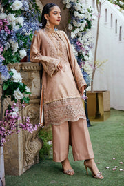 Peach Color Embroidered Kameez Trousers Pakistani Eid Dress