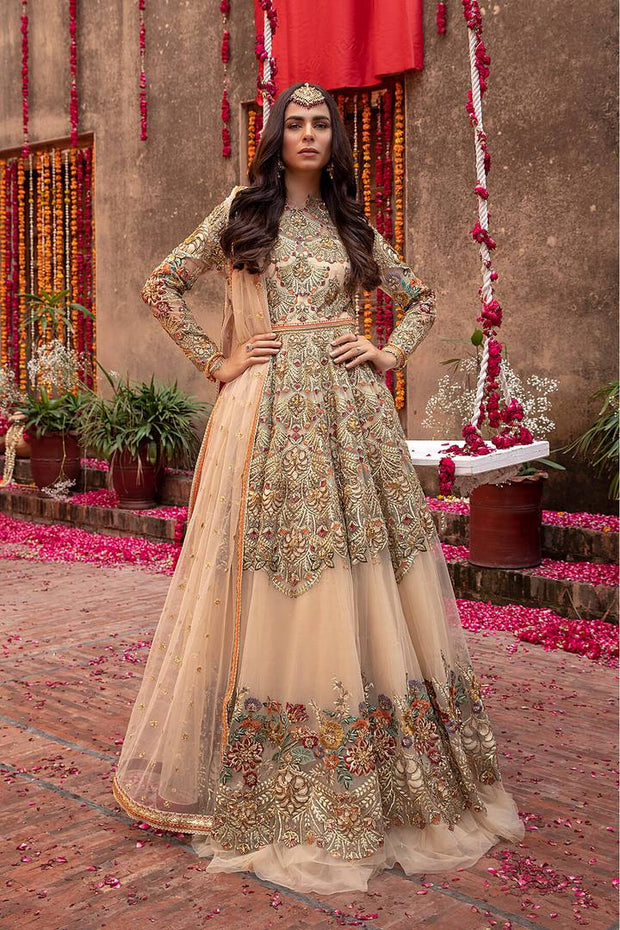 Peach Cotton Readymade Long Gown 142571 | Gowns for girls, Stylish gown,  Ladies gown