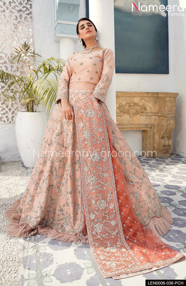 Peach Lehenga Choli
