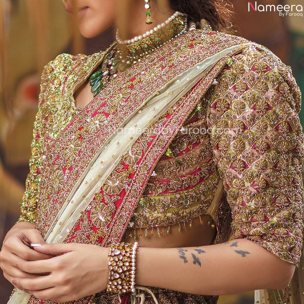Peach Lehenga Choli