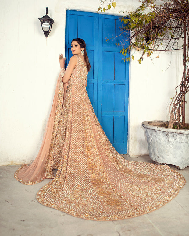 Peach Lehenga for Bride 