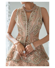Peach Mermaid Lehenga