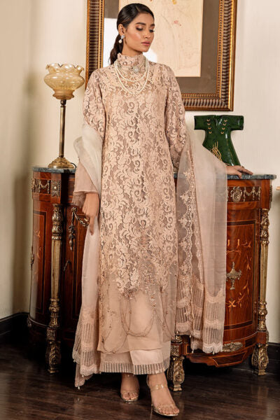 Peach Pakistani Party Dress Design Capri Kamee