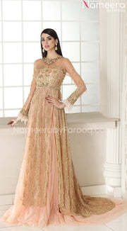Peach Pakistani Wedding Dress