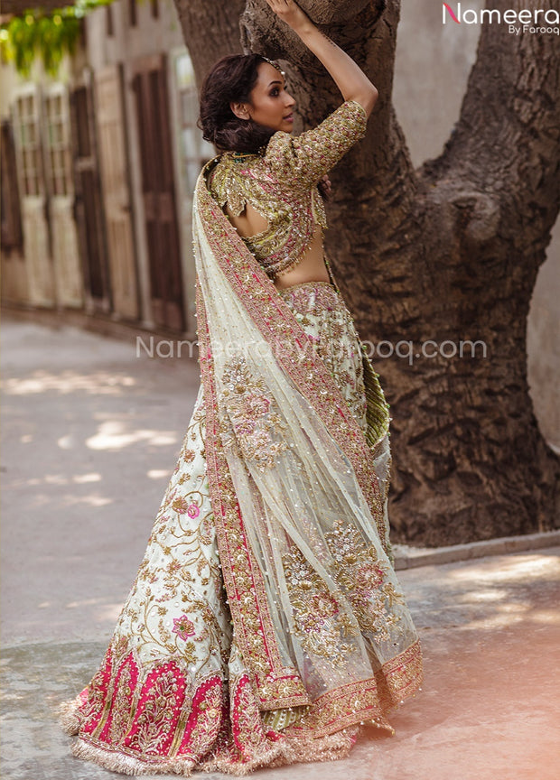 Embroidered Designer Peach Pink Lehenga Choli #BN832