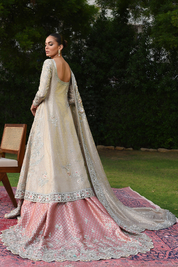 Peach Pink Lehenga with Long Shirt for Indian Bridal Wear 2022