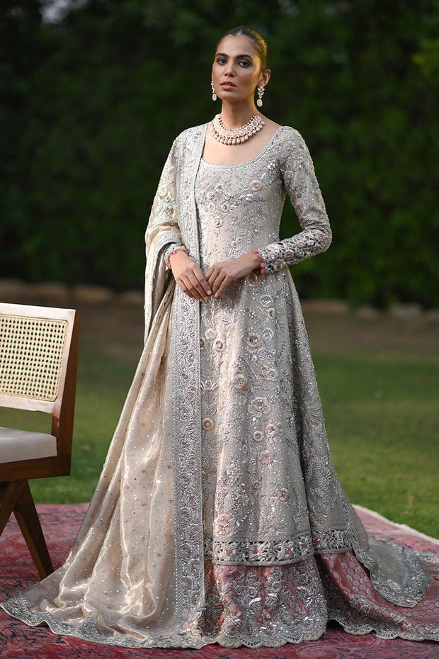 Peach Pink Lehenga with Long Shirt for Indian Bridal Wear