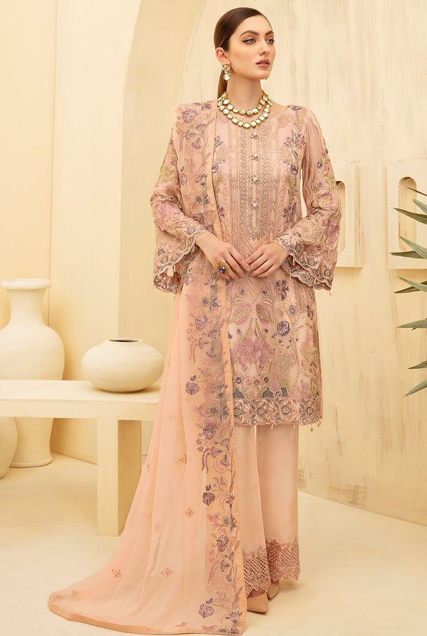  Peach Salwar Kameez 