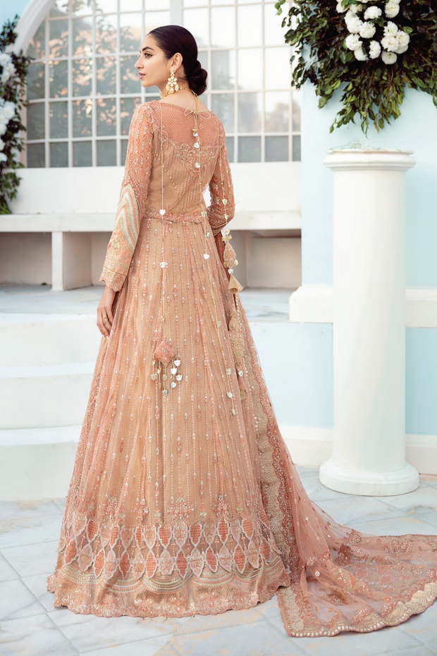Peach Saree