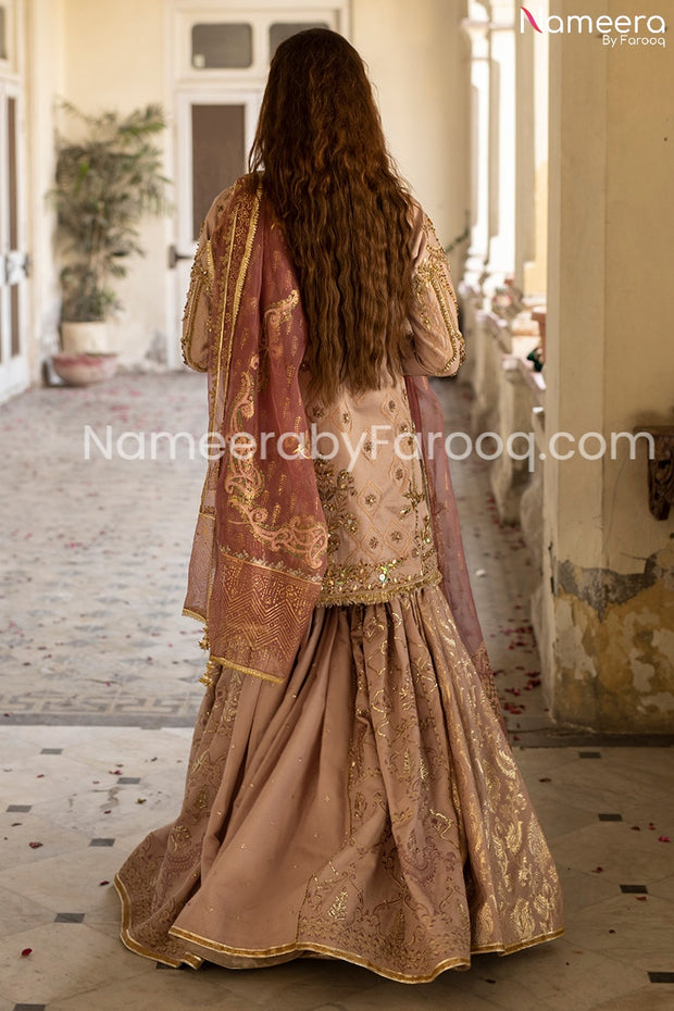 Designer Peach Sharara