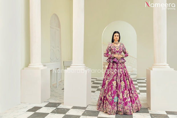 Peplum Wedding Dress Pakistani