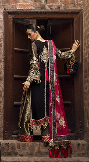 Pink Black Salwar Kameez for Pakistani Party Dress