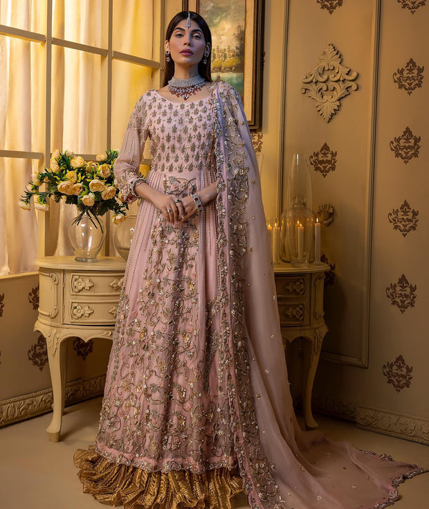 Pink Bridal Dress Pakistani in Gown Style