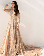 Pink Bridal Front Open Lehenga Pakistani Wedding Dresses 2023